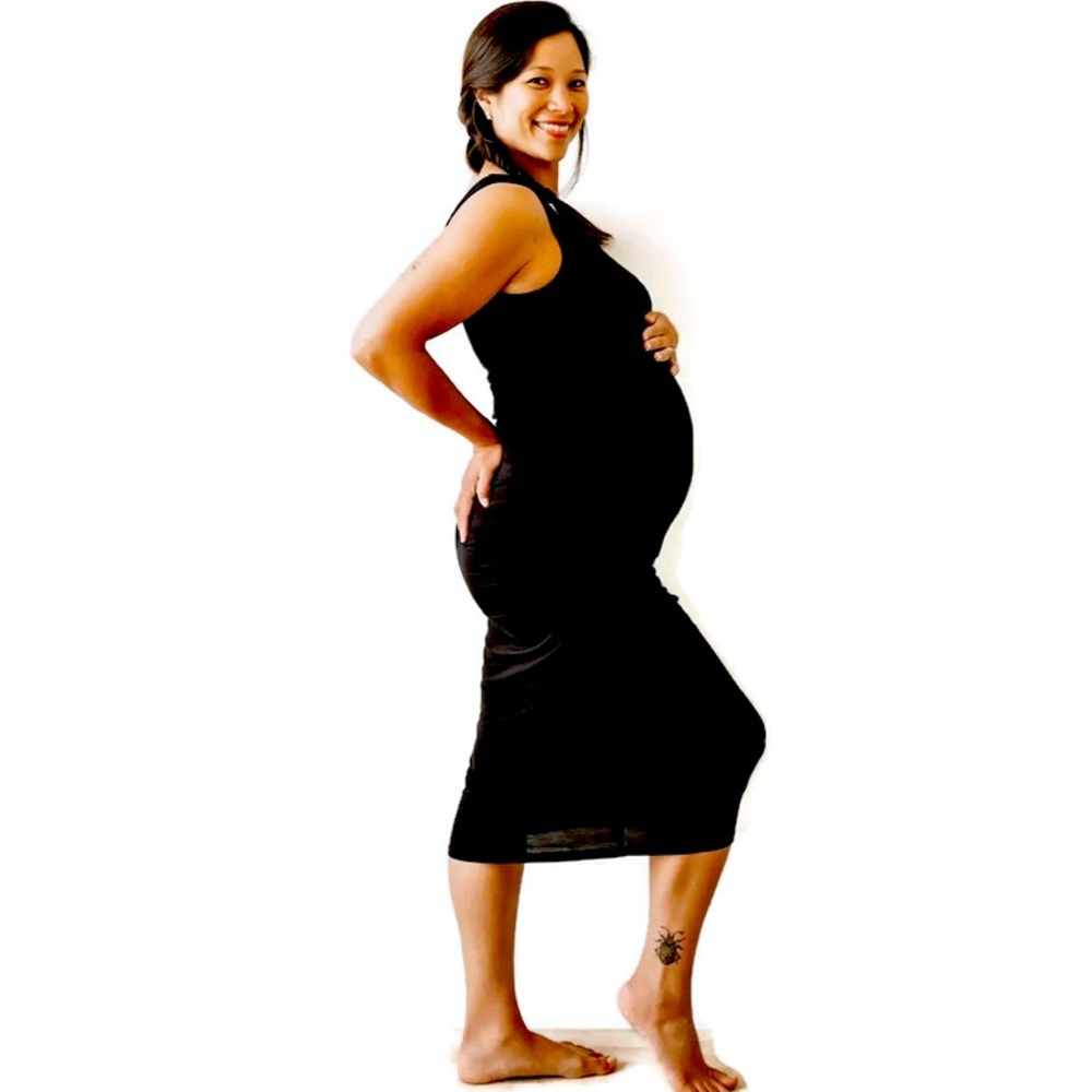 Ingrid & Isabel EveryWear Black Tank Maternity Dress
